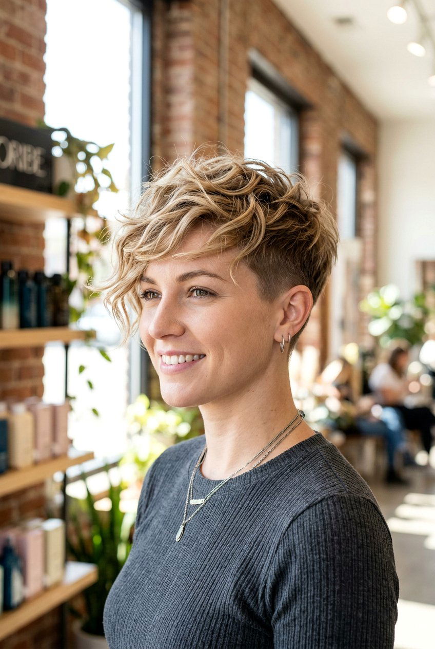 Messy Loose Wave Pixie - 20 loose wave hairstyles - 20 loose wave hairstyles