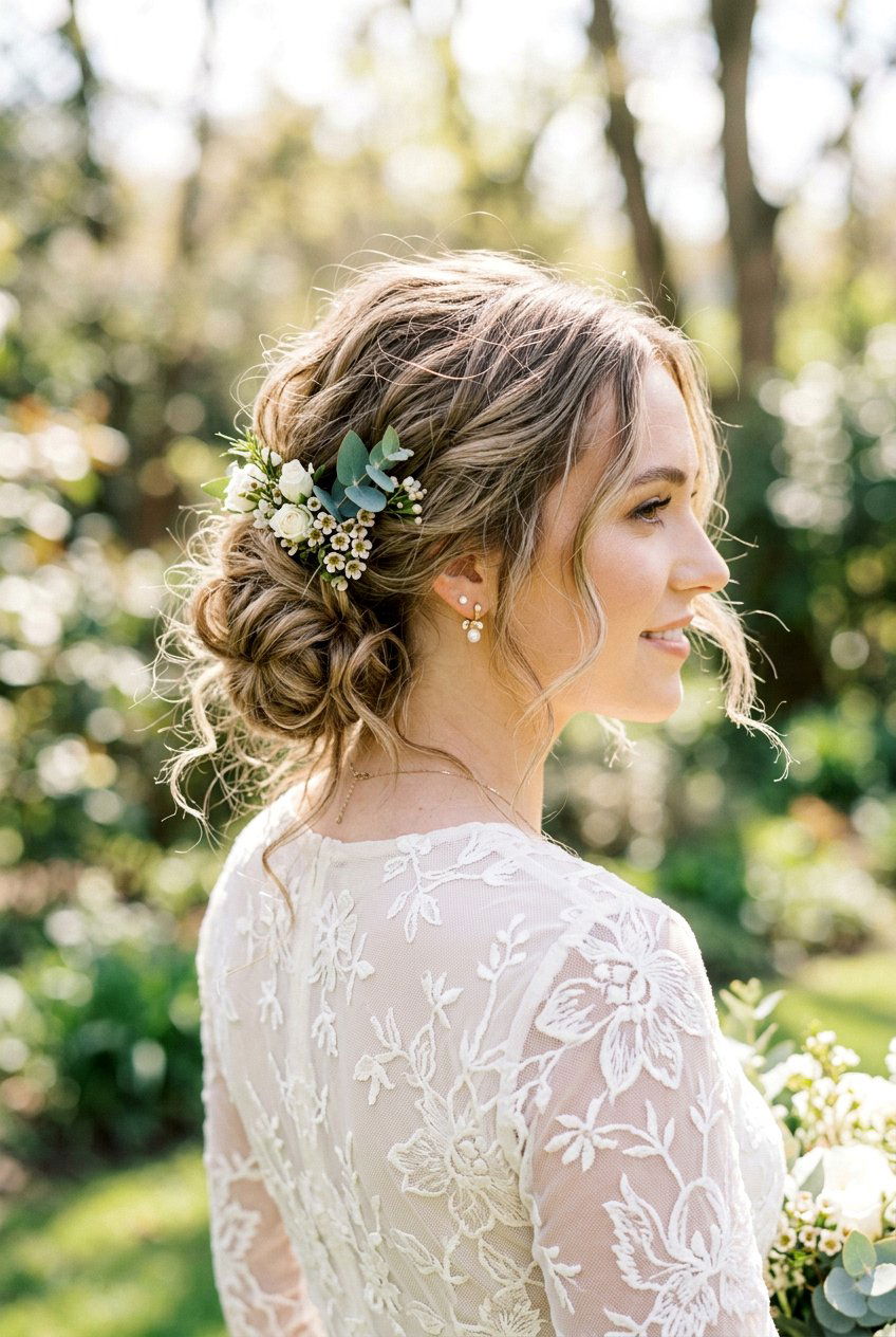 Messy Low Bridal Chignon - 20 classic bridal chignon - 20 classic bridal chignon