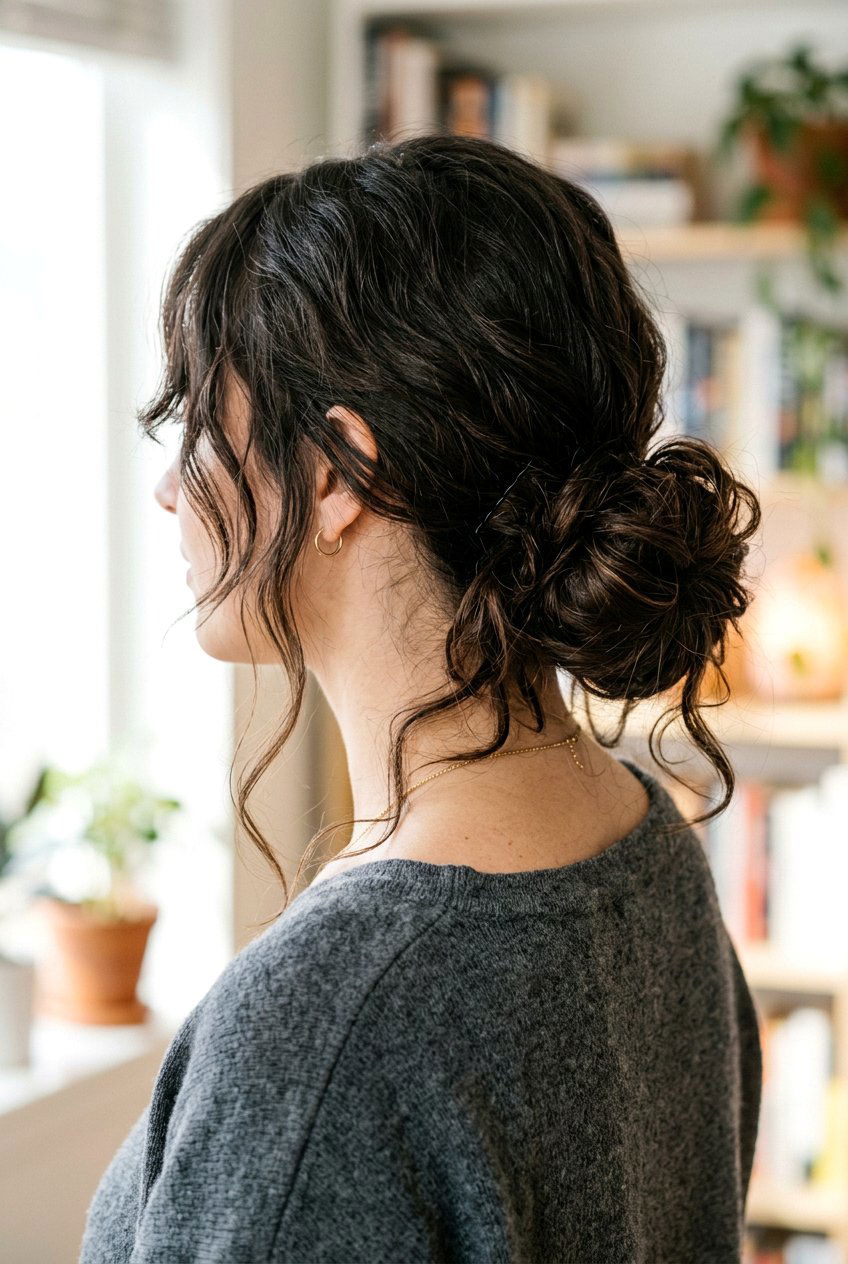 Messy Low Bun - 20 boho hairstyles for long hair - 20 boho hairstyles for long hair