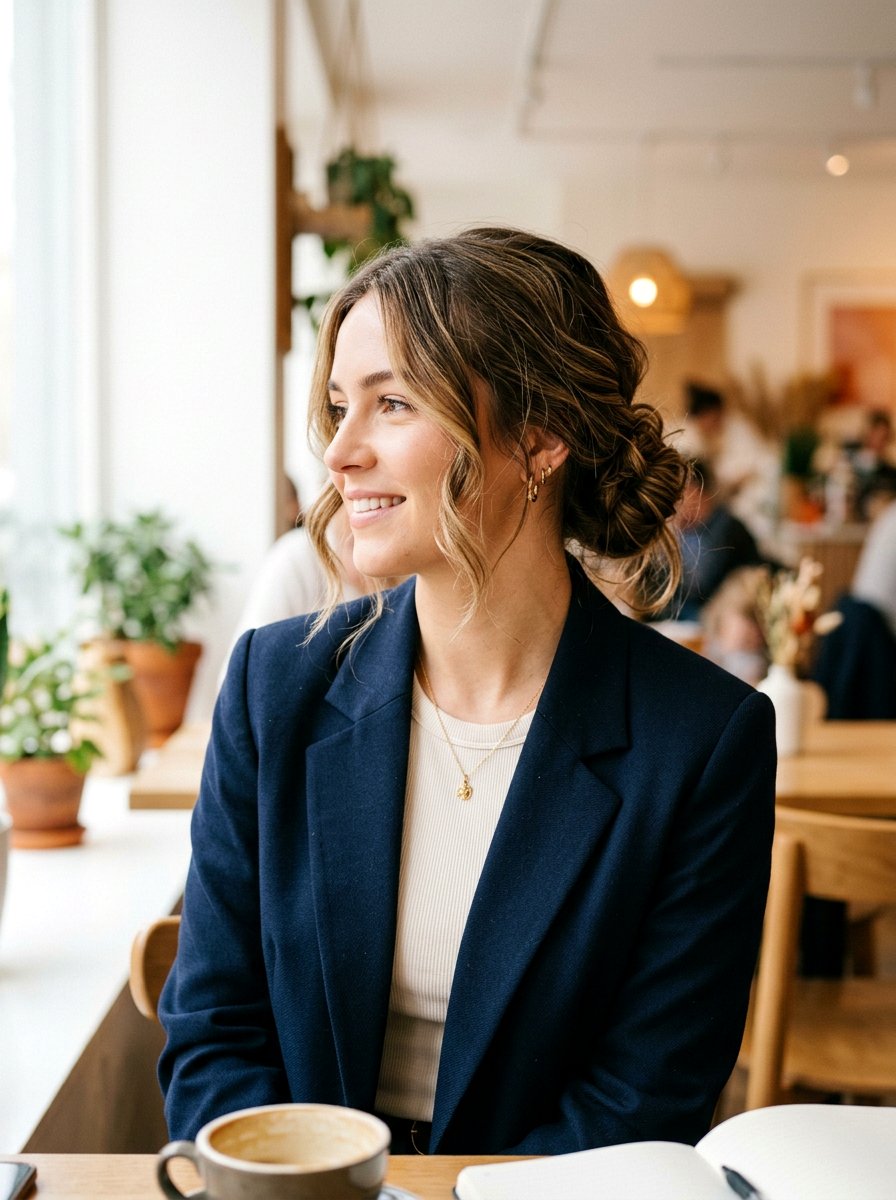 Messy Low Bun - 20 polished interview bun - 20 polished interview bun