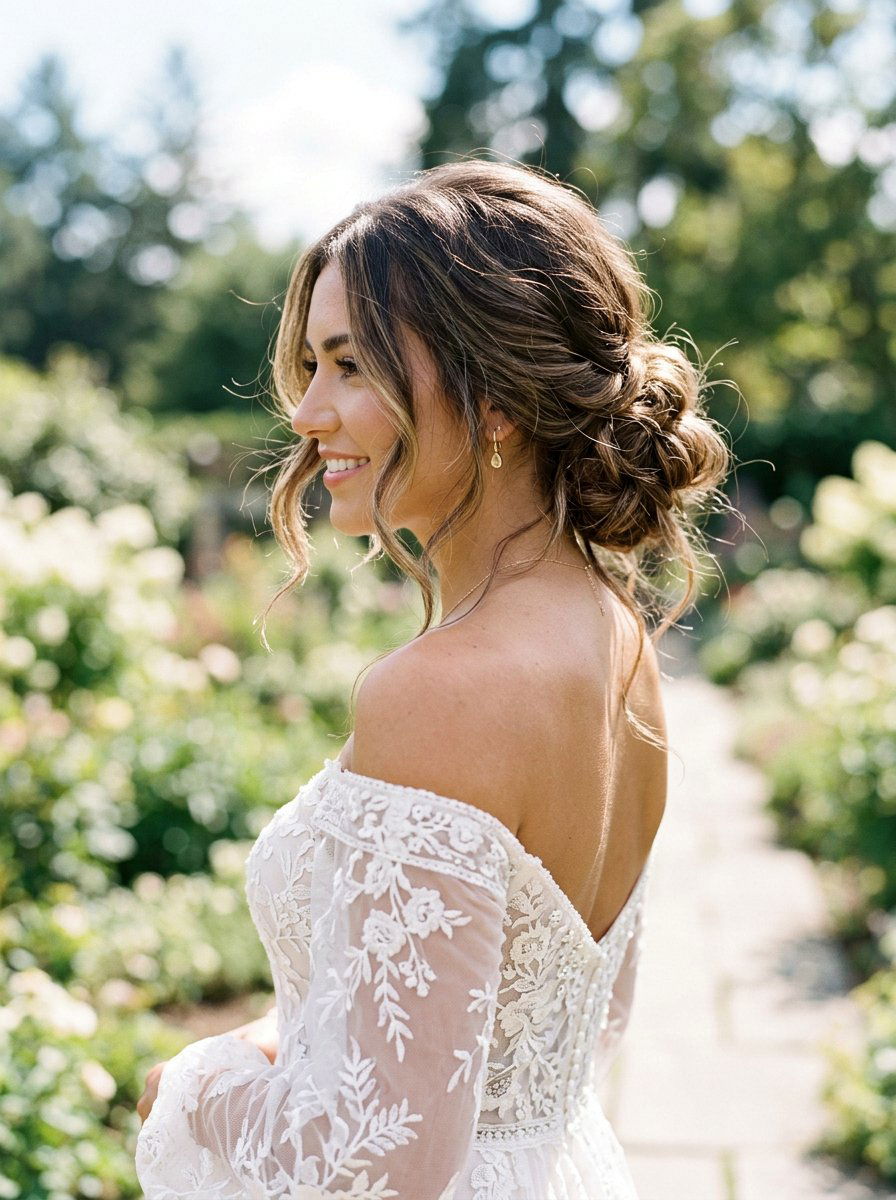 Messy Low Bun - 20 prom hairstyles for thick long hair - 20 prom hairstyles for thick long hair