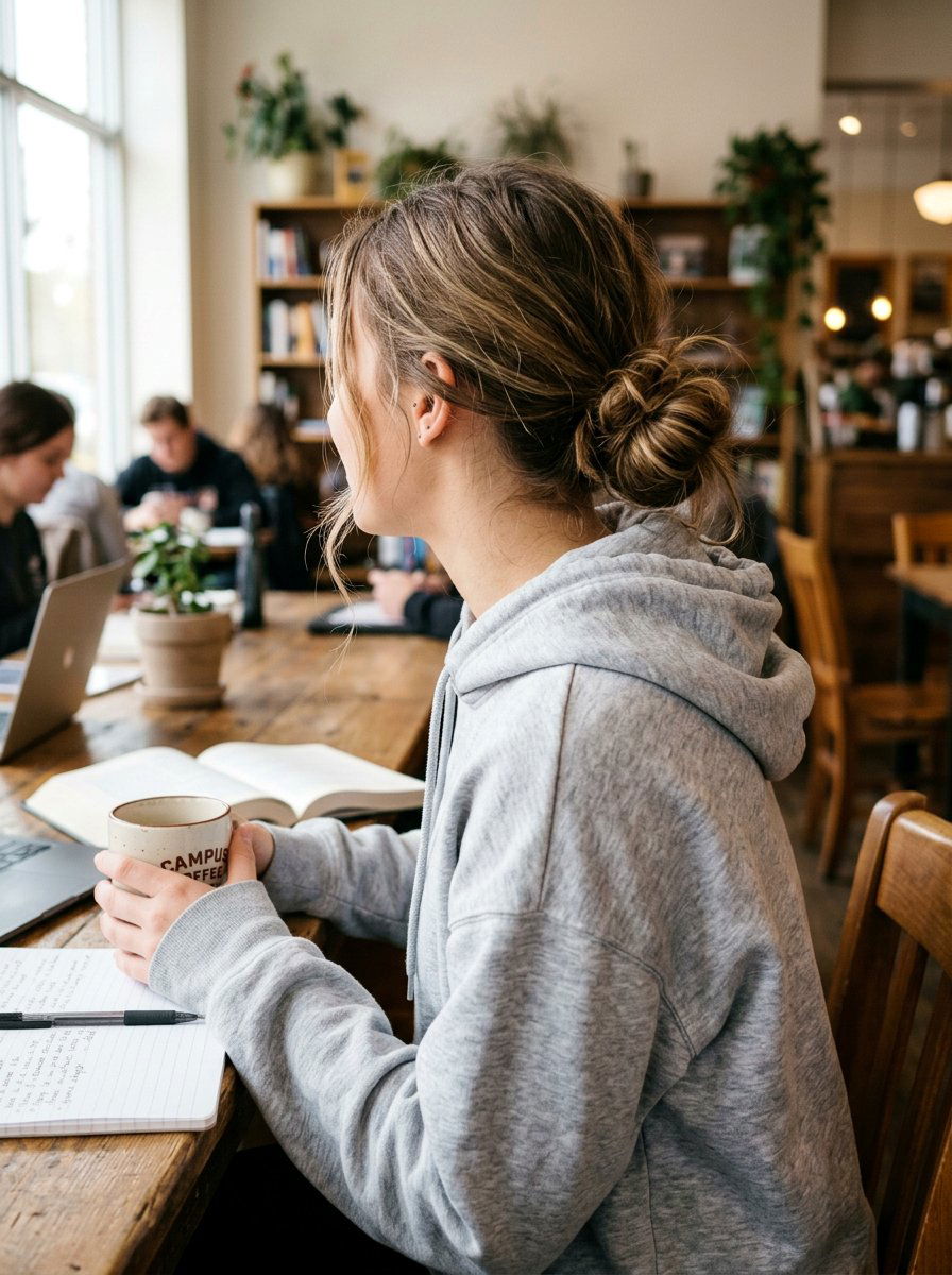 Messy Low Bun For Class - 20 college girls low bun for class - 20 college girls low bun for class