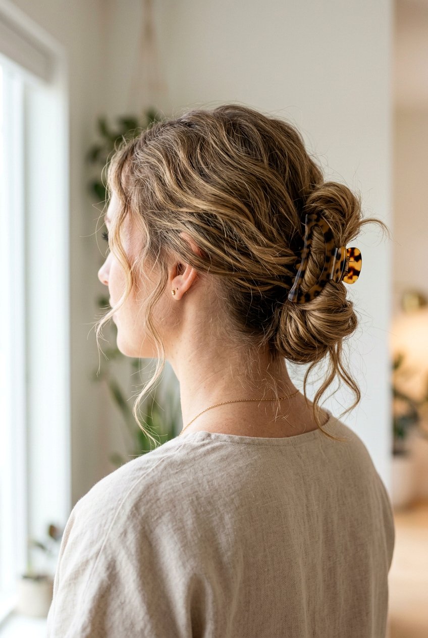 Messy Low Claw Clip Updo - 20 messy claw clip updo - 20 messy claw clip updo