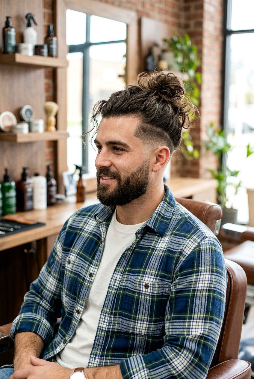 20 Ultimate Man Bun with Fade Haircut Ideas for Modern Men