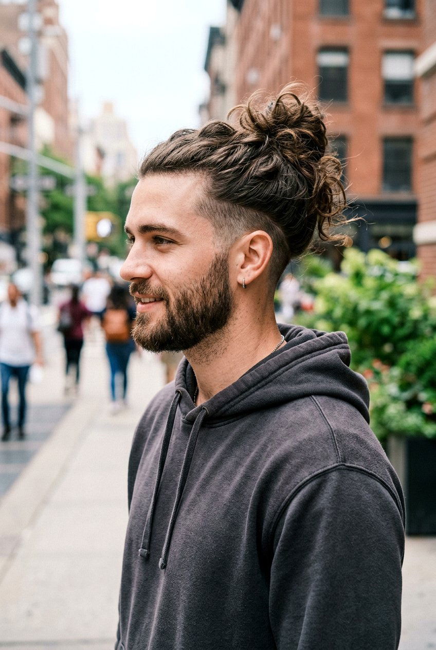 Messy Man Bun Undercut - 20 man bun with undercut - 20 man bun with undercut
