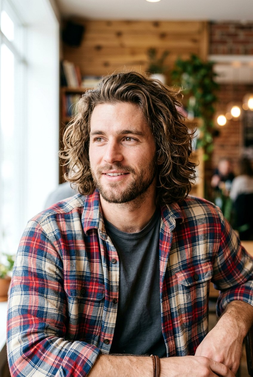 Messy Mid Length Layers - 20 mens haircut for longer face shape - 20 men’s haircut for longer face shape