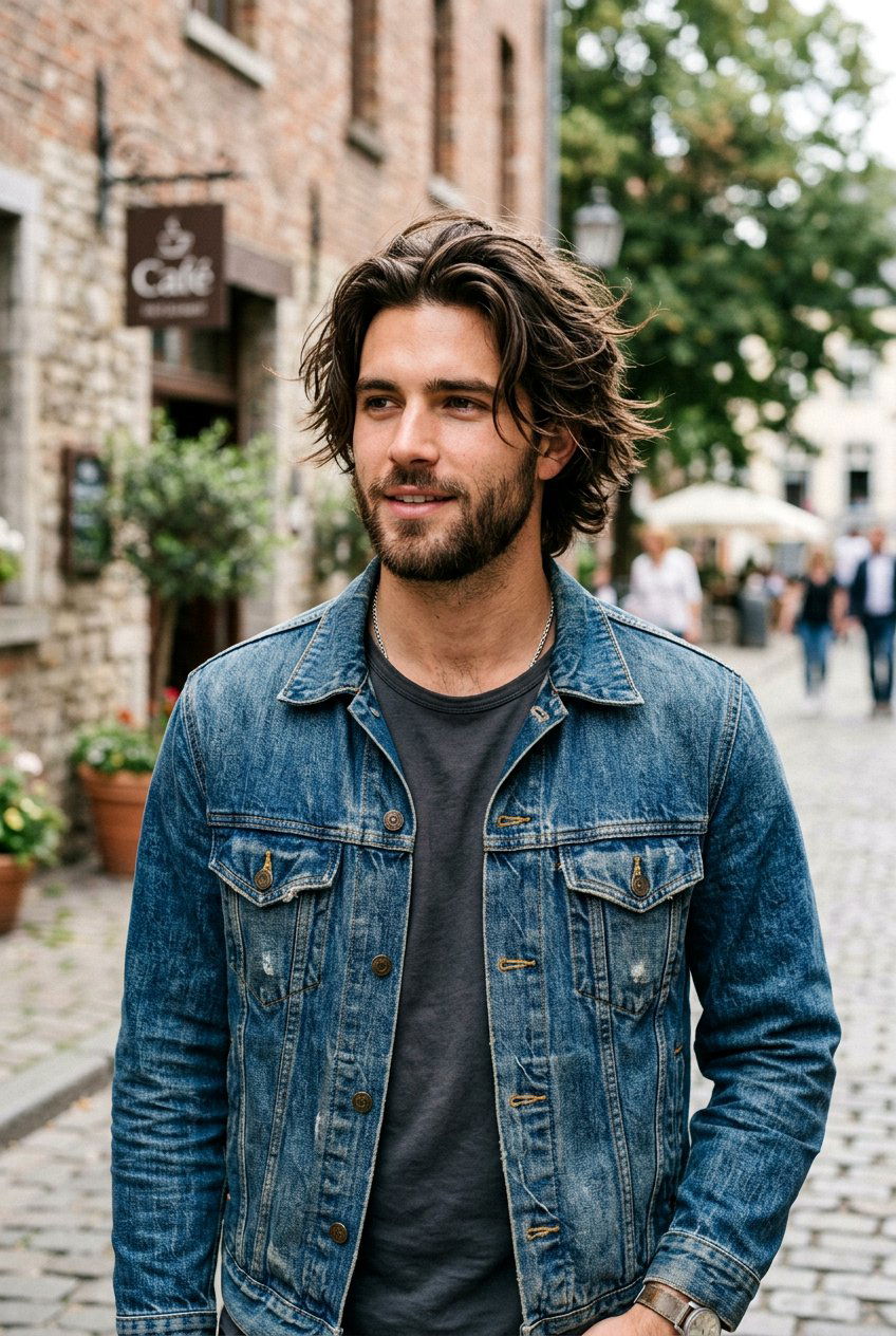 Messy Middle Part Flow - 20 middle part flow haircut men - 20 middle part flow haircut men