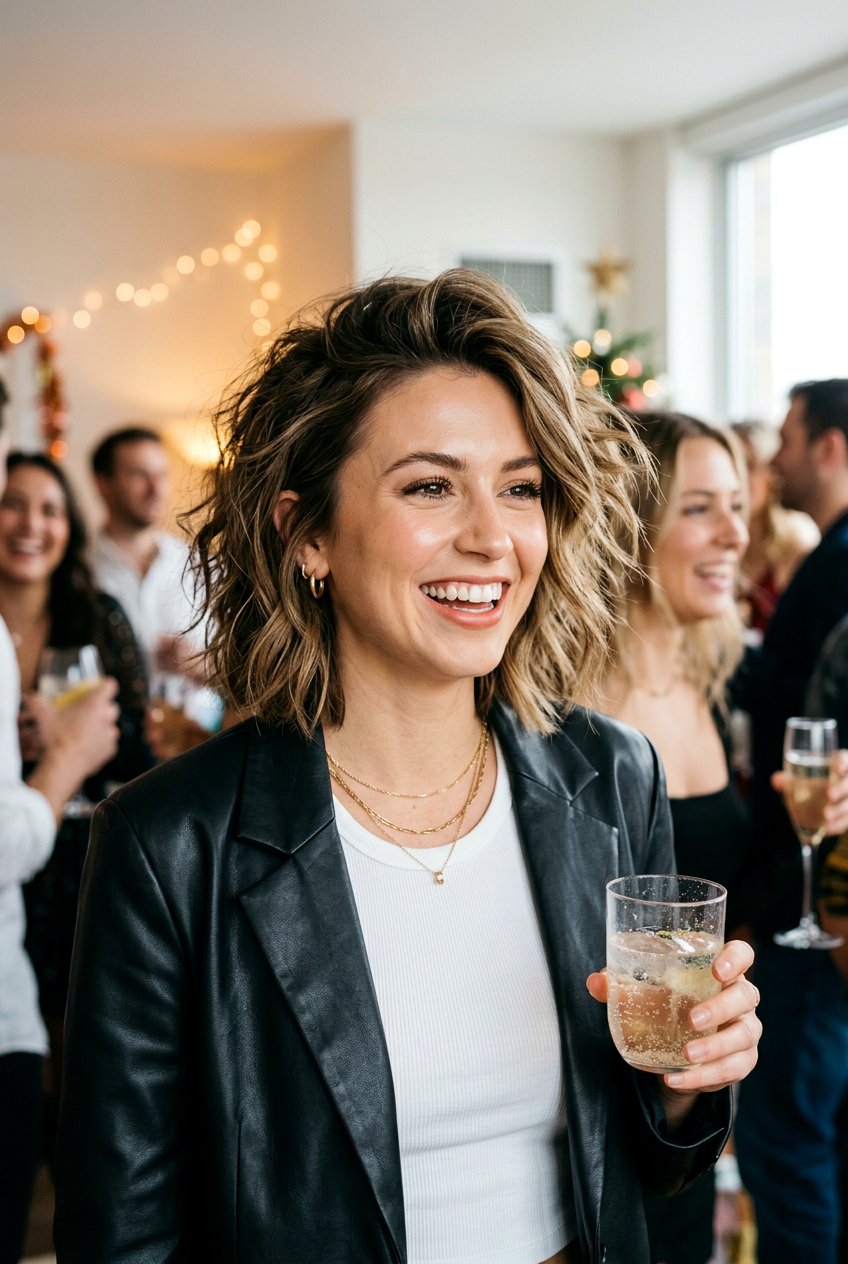 Messy Party Bob With Volume - 20 party hairstyles for short hair - 20 party hairstyles for short hair