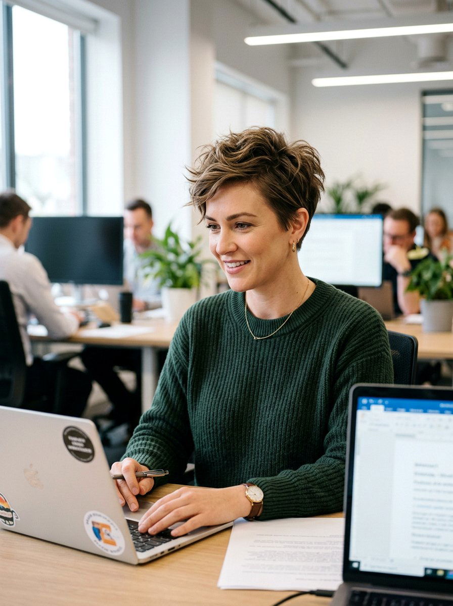 Messy Pixie Cut - 20 polished pixie haircut for office women - 20 polished pixie haircut for office women