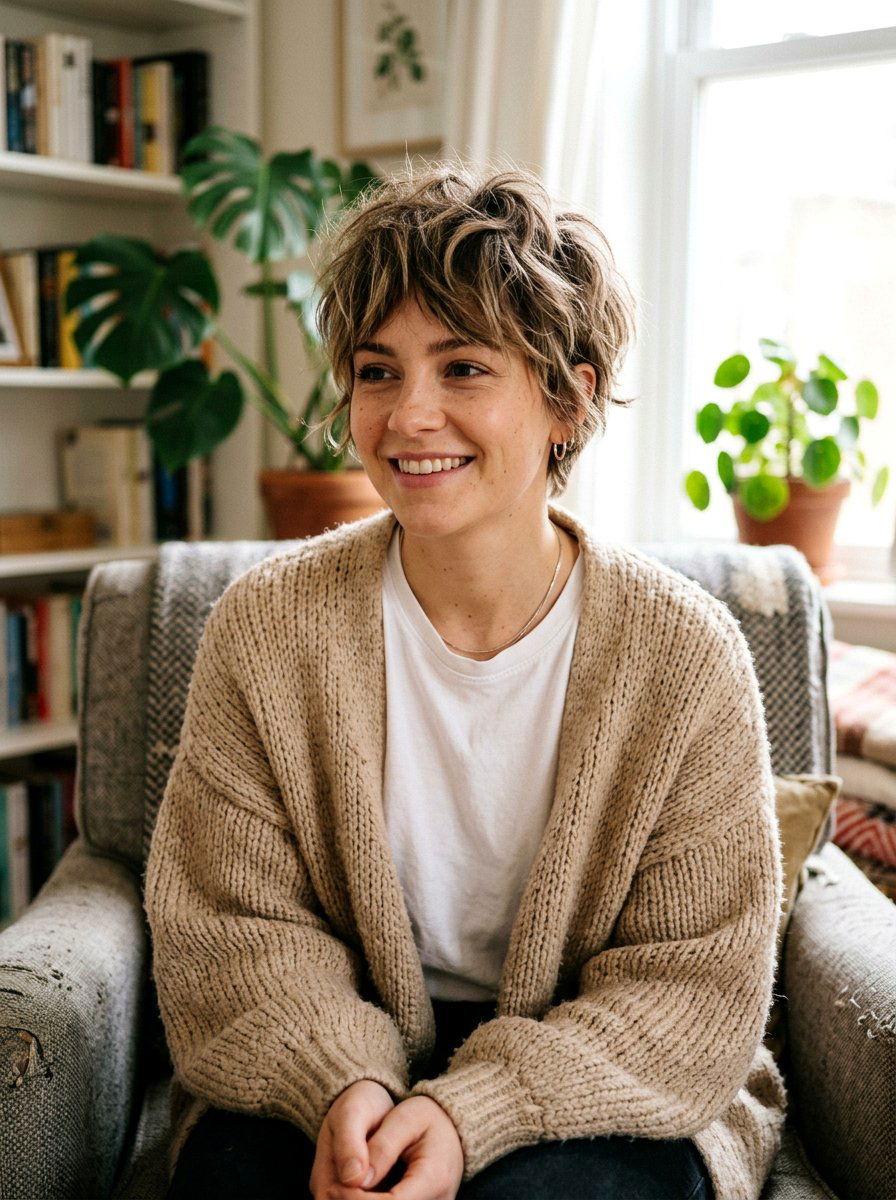 Messy Pixie Cut - 20 short natural haircut for thick hair - 20 short natural haircut for thick hair