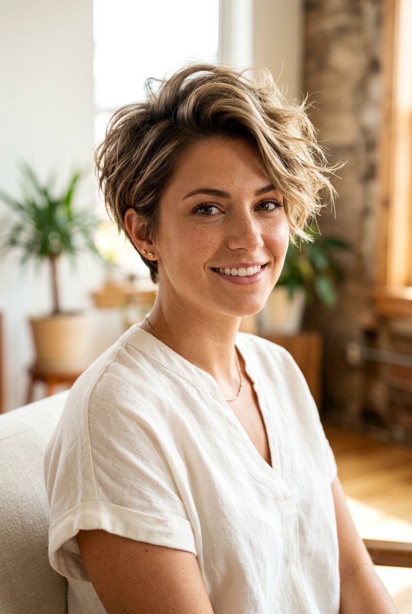 Messy Pixie Cut With Volume - 20 classy office pixie haircut - 20 classy office pixie haircut