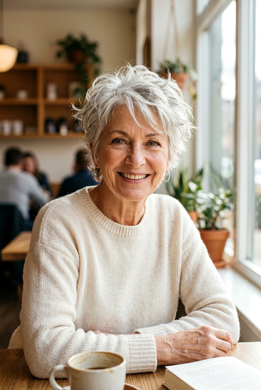 Messy Pixie Cut - 20 pixie cuts for older women - 20 pixie cuts for older women