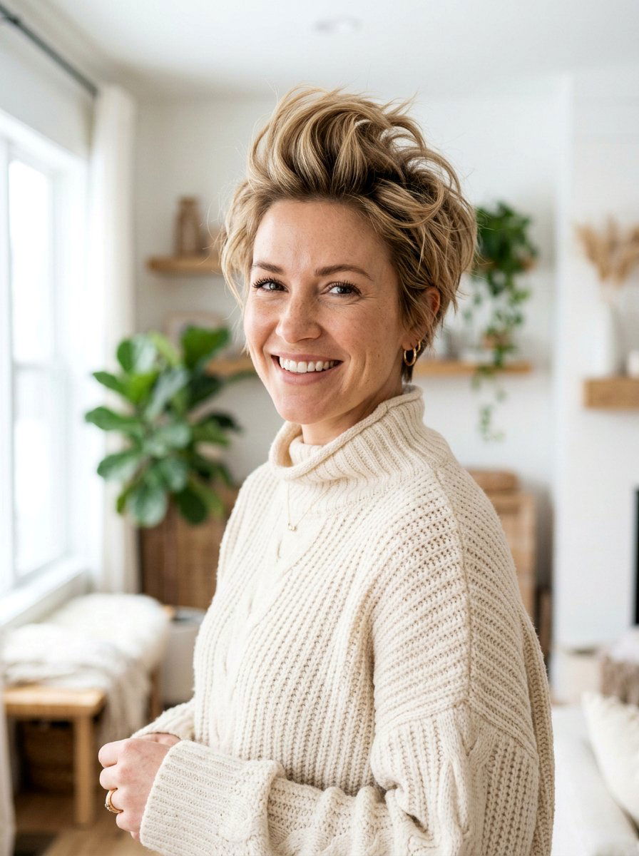 Messy Pixie With Crown Lift - 20 pixie cut with volume at crown - 20 pixie cut with volume at crown