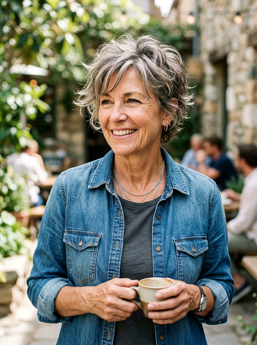 Messy Pixie - 20 short textured pixie for women over 60 - 20 short textured pixie for women over 60