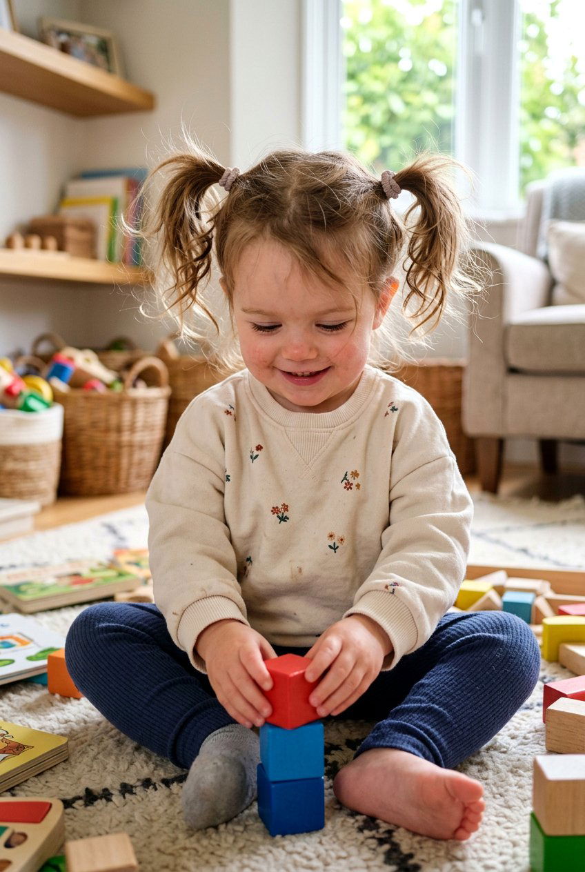 Messy Playtime Pigtails - 20 toddler pigtail ideas - 20 toddler pigtail ideas
