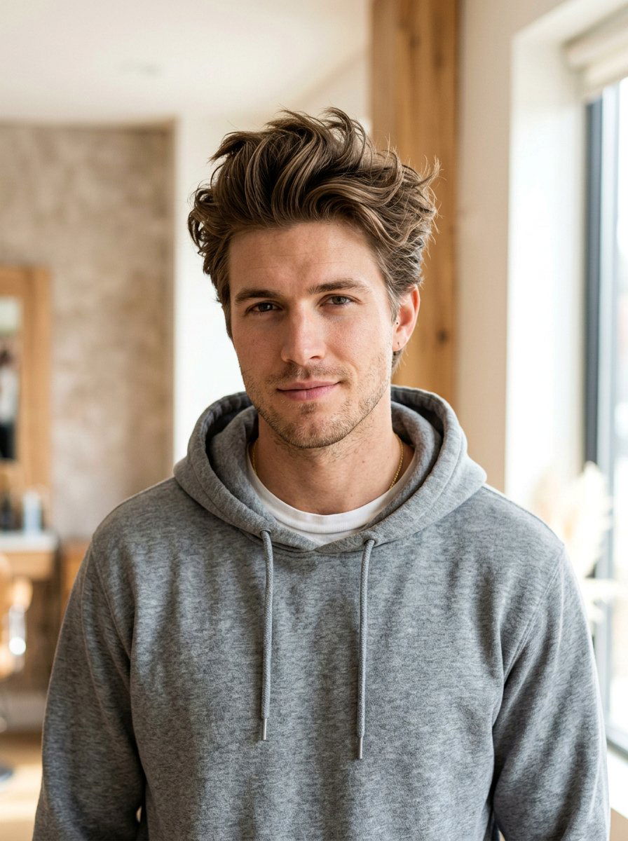 Messy Pompadour - 20 pompadour haircut for medium hair men - 20 pompadour haircut for medium hair men