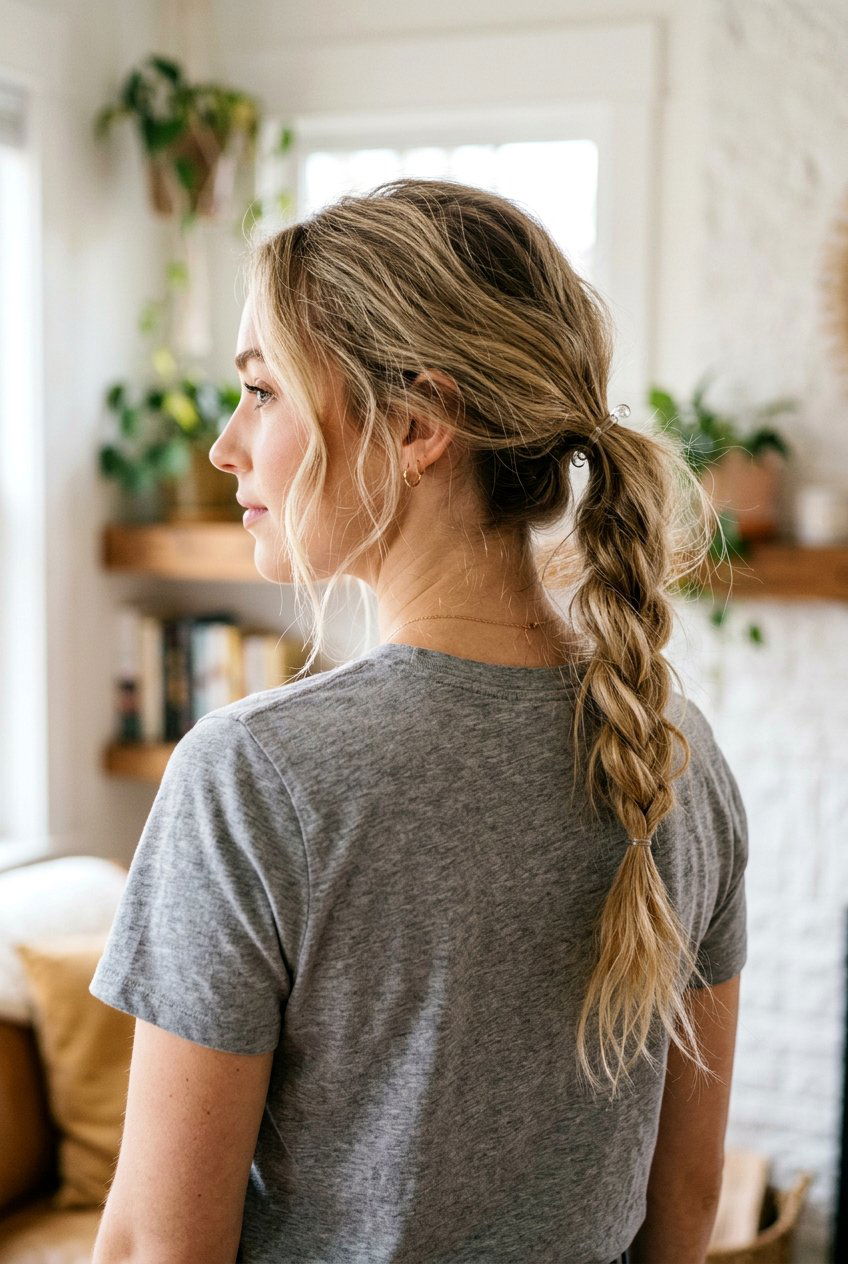 Messy Ponytail Braid - 20 messy braid hairstyles - 20 messy braid hairstyles