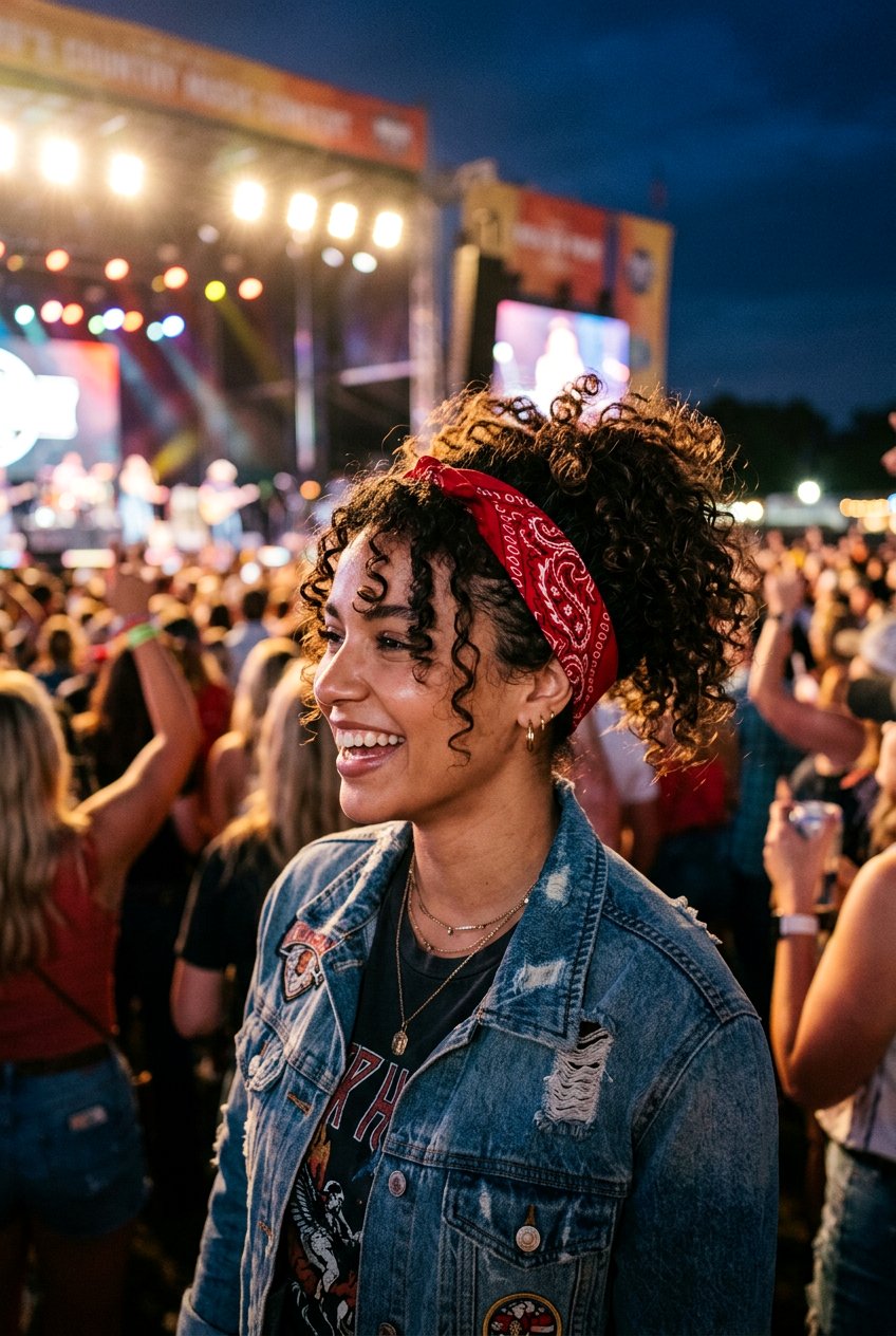 Messy Ponytail Curly Hair Country Concert - 20 country concert curls hairstyle - 20 country concert curls hairstyle