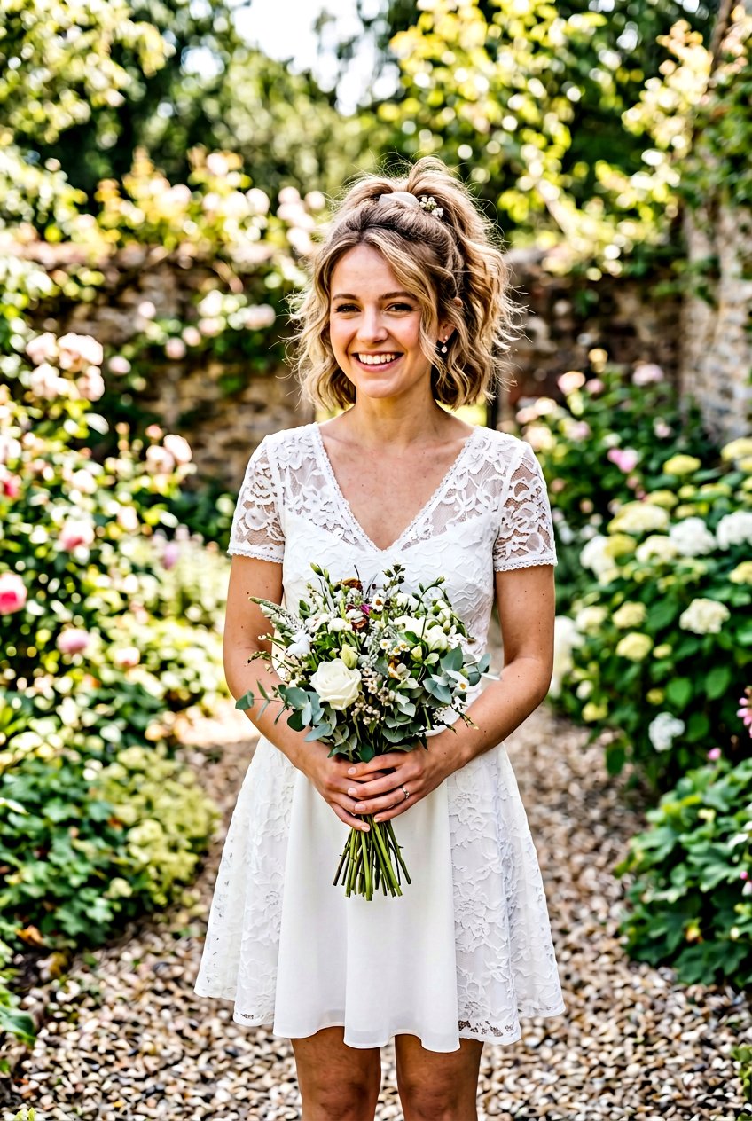 Messy Ponytail For Short Hair - 20 bridal hairstyle with textured ponytail - 20 bridal hairstyle with textured ponytail