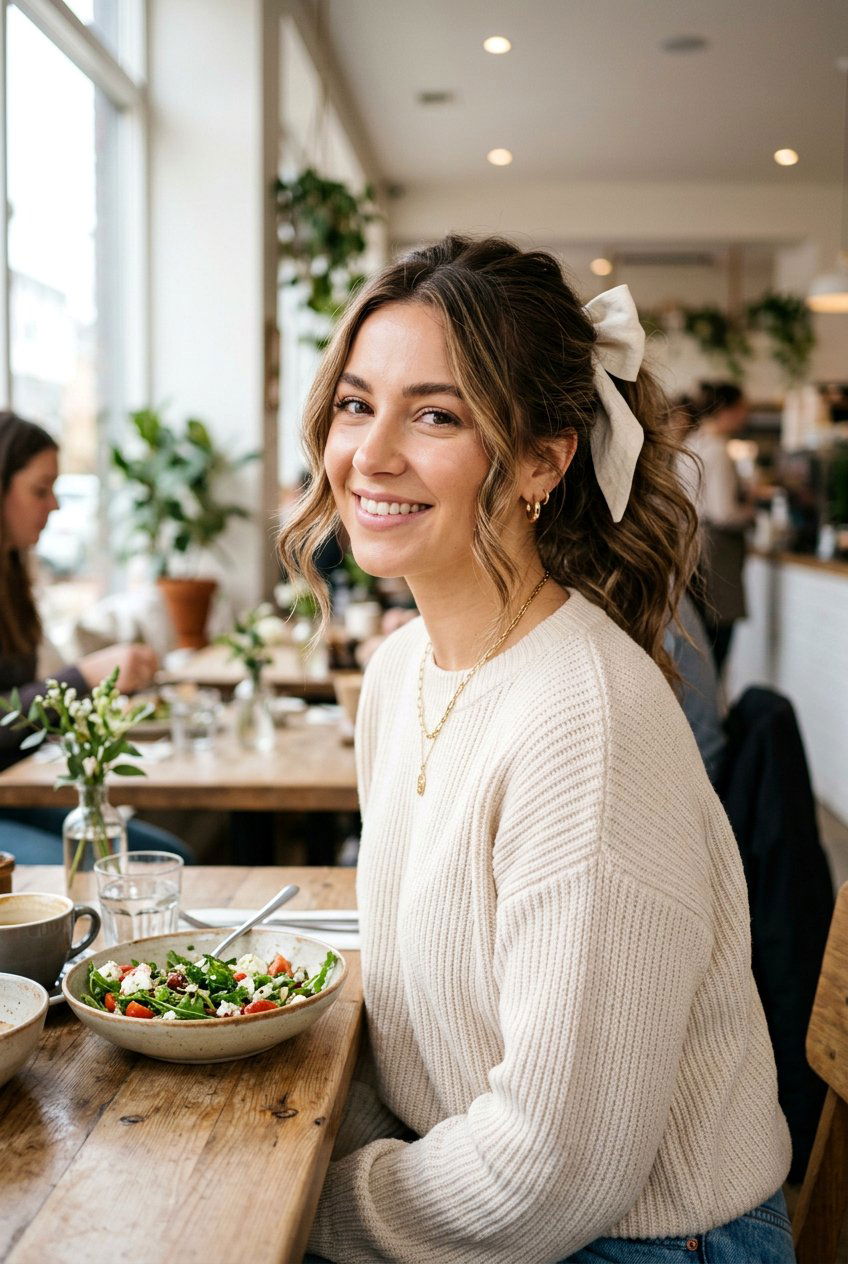 Messy Ponytail With Bow - 20 birthday hairstyle with bow ponytail - 20 birthday hairstyle with bow ponytail