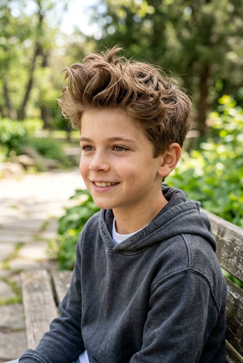 Messy Quiff - 20 hairstyles for boys - 20 hairstyles for boys