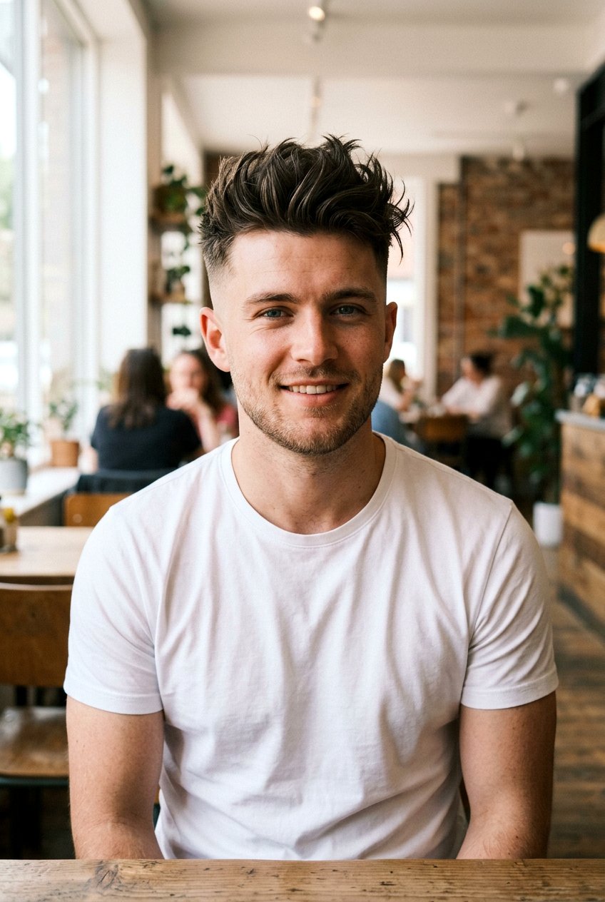 Messy Quiff High Taper - 20 high taper fade for thick hair men - 20 high taper fade for thick hair men