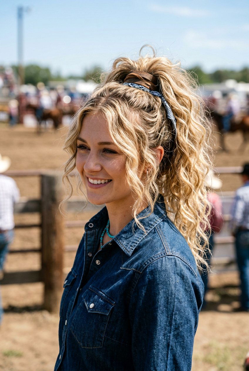 Messy Rodeo Ponytail With Curls - 20 rodeo ponytail with curls - 20 rodeo ponytail with curls