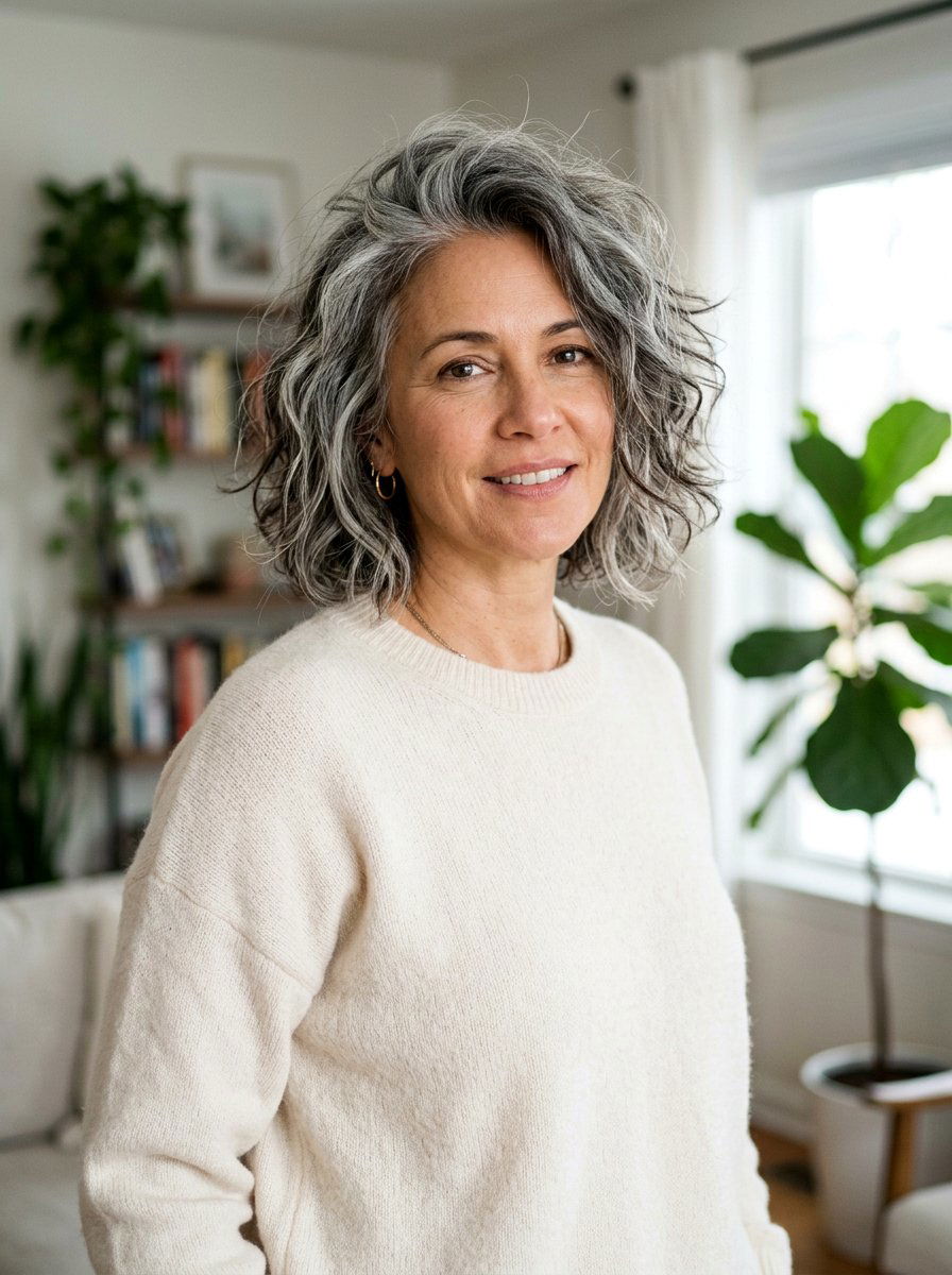 Messy Salt And Pepper Bob - 20 salt and pepper bob for older women - 20 salt and pepper bob for older women