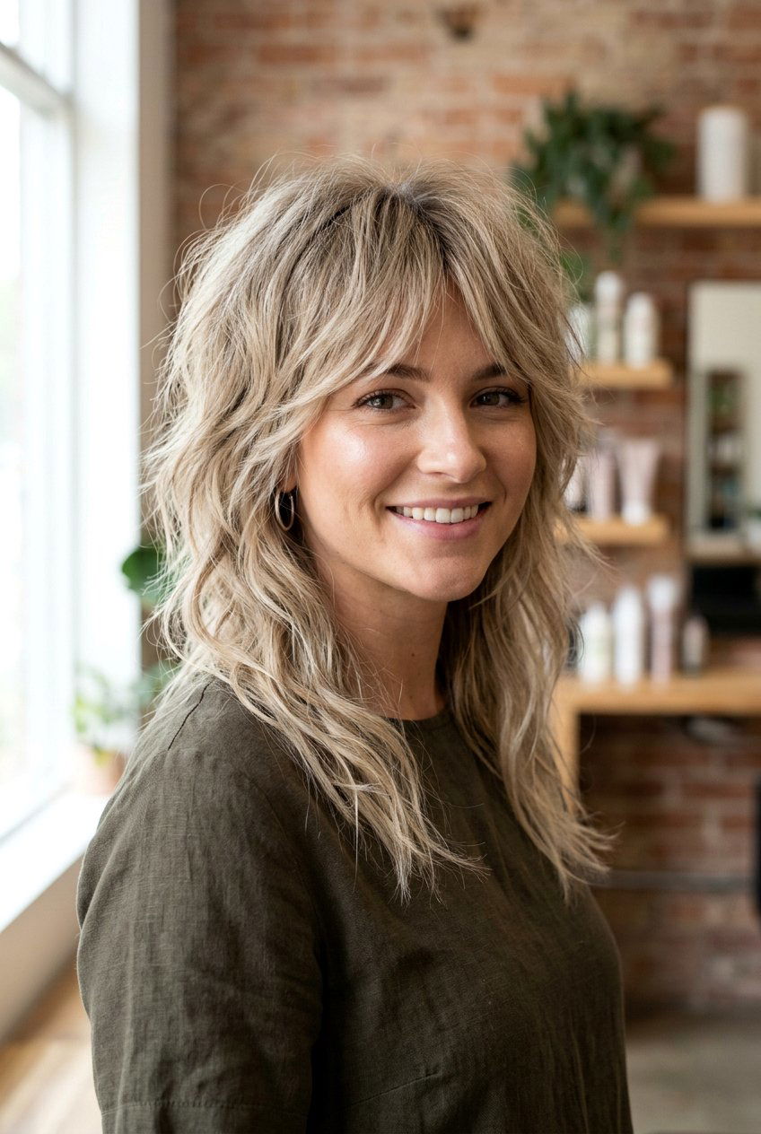 Messy Shag - 20 short haircuts for round faces - 20 short haircuts for round faces