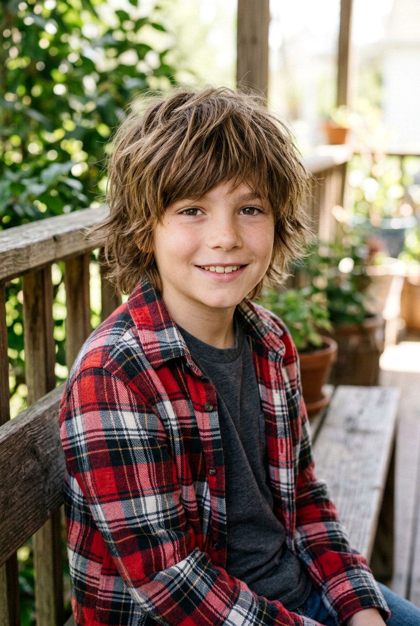 Messy Shag Cut - 20 boys haircut for thick straight hair - 20 boys haircut for thick straight hair