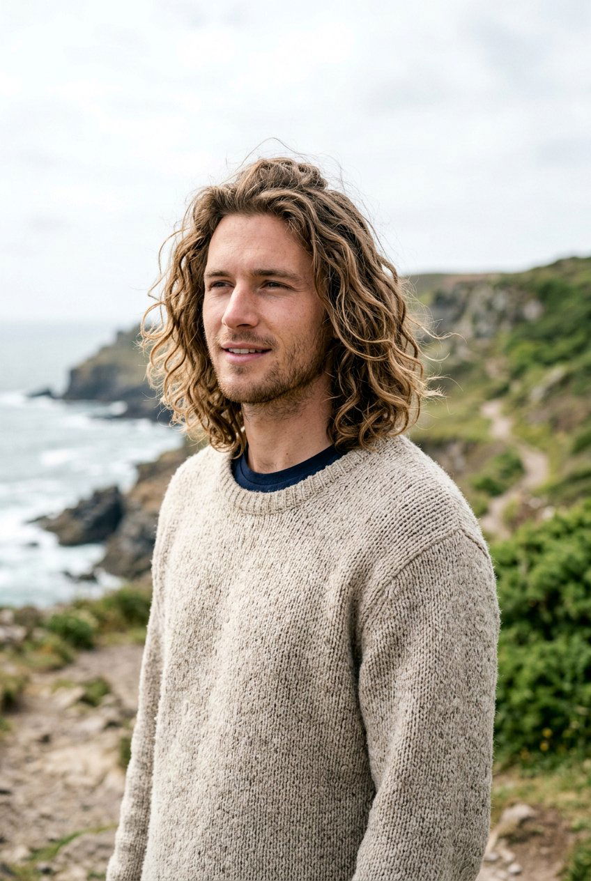 20 Stylish Men Shoulder Length Waves Haircut Ideas For You