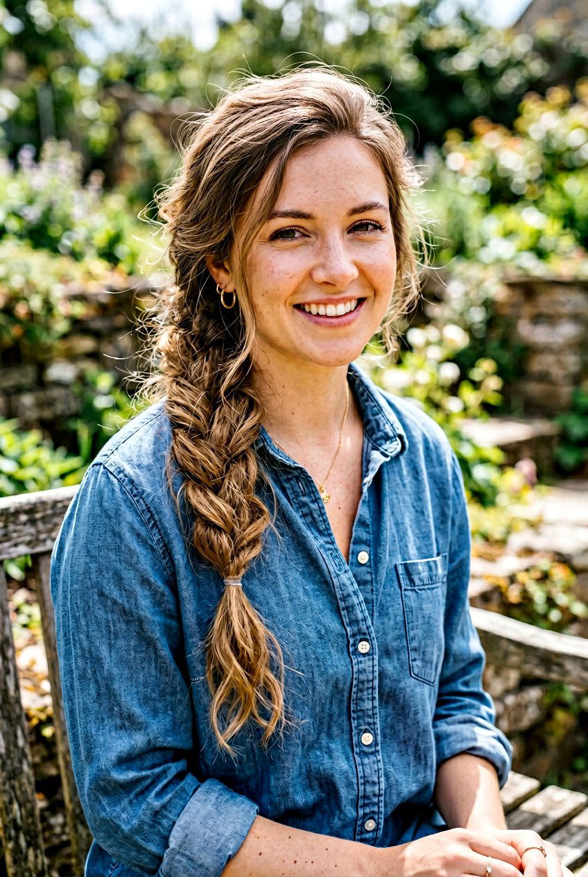 Messy Side Braid - 20 exam week easy hairstyles - 20 exam week easy hairstyles