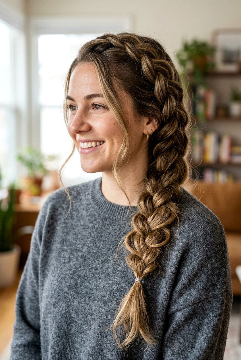 Messy Side Braid - 20 boho hairstyles for long hair - 20 boho hairstyles for long hair