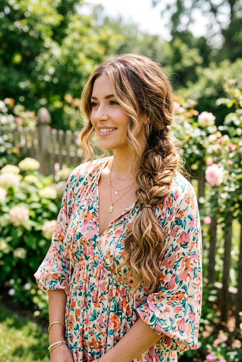 Messy Side Braid Ponytail - 20 western braid ponytail for women - 20 western braid ponytail for women