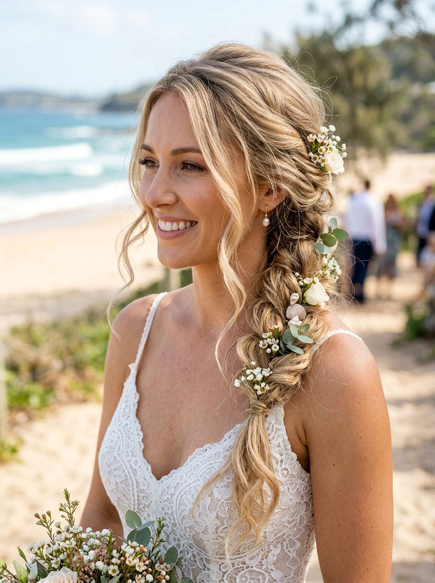 Messy Side Braid Wedding - 20 wedding hairstyles with side braid - 20 wedding hairstyles with side braid