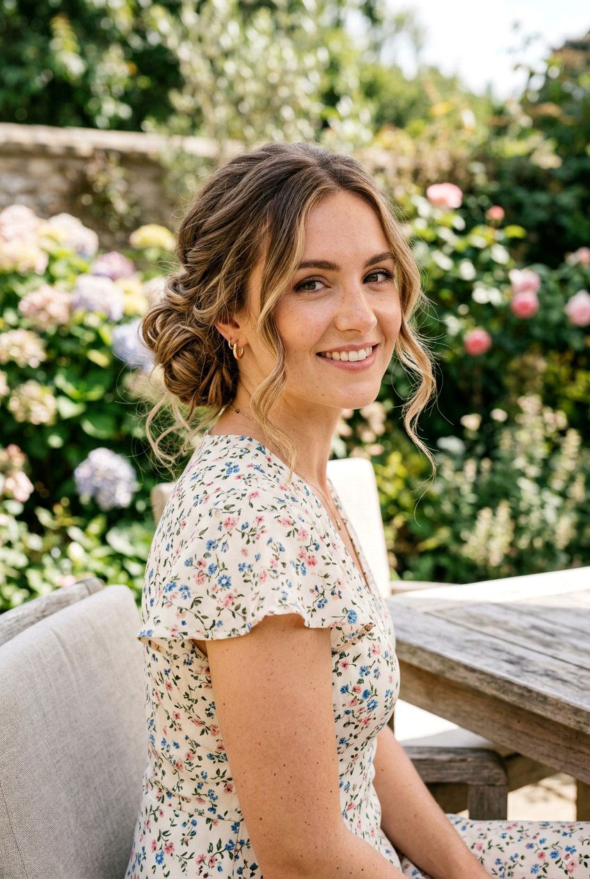 Messy Side Bun With Loose Tendrils - 20 formal wedding guest side bun - 20 formal wedding guest side bun