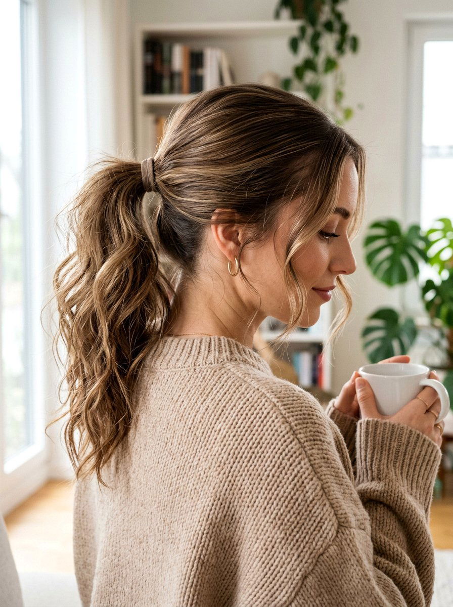 Messy Sleek Ponytail - 20 easy sleek ponytail styling ideas - 20 easy sleek ponytail styling ideas