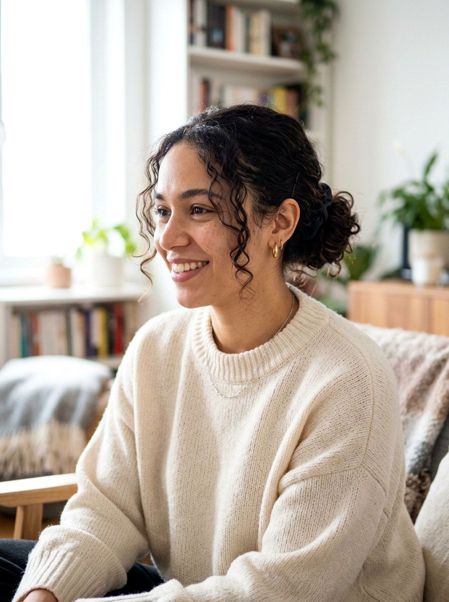 Messy Slick Back Bun On Curly Hair - 20 slick back bun for black women - 20 slick back bun for black women