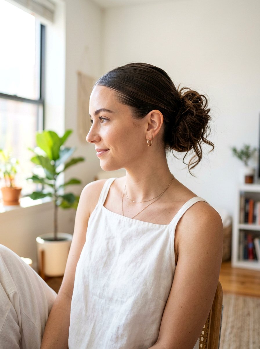 Messy Slicked Back Bun - 20 dance practice bun hairstyle - 20 dance practice bun hairstyle