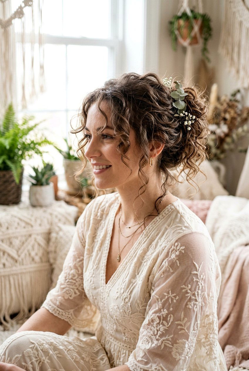 Messy Soft Curls Updo - 20 soft curls updo hairstyle - 20 soft curls updo hairstyle