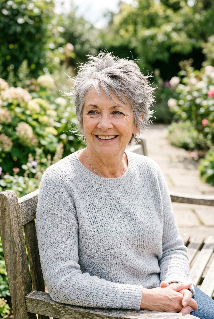 Messy Spiky Pixie - 20 short spiky haircuts for older women - 20 short spiky haircuts for older women