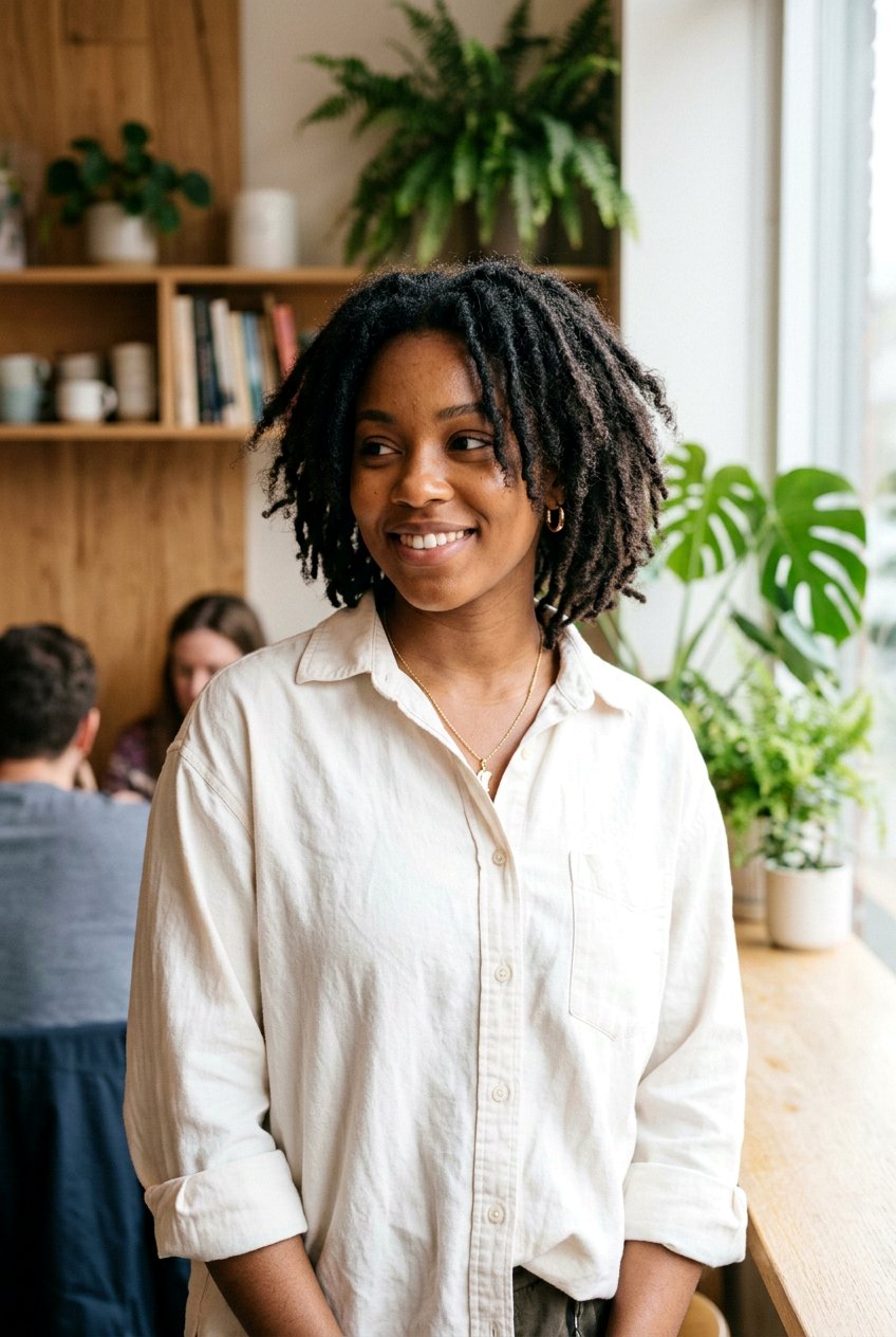 Messy Starter Loc Bob - 20 starter loc bob styles - 20 starter loc bob styles