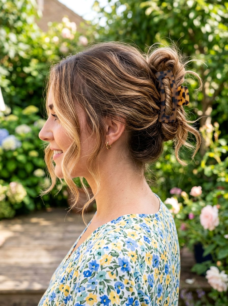 Messy Summer Claw Clip Bun - 20 summer claw clip bun - 20 summer claw clip bun