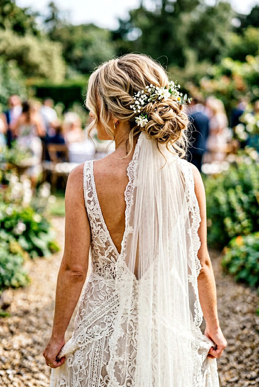 Messy Textured Bridal Bun With Veil - 20 classic bridal bun for veil - 20 classic bridal bun for veil