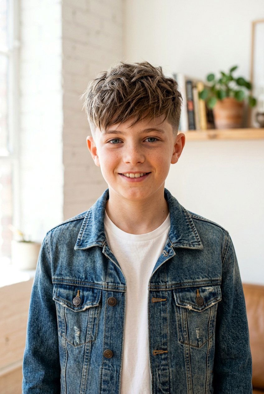 Messy Textured Fringe - 20 boys haircut with textured layers - 20 boys haircut with textured layers