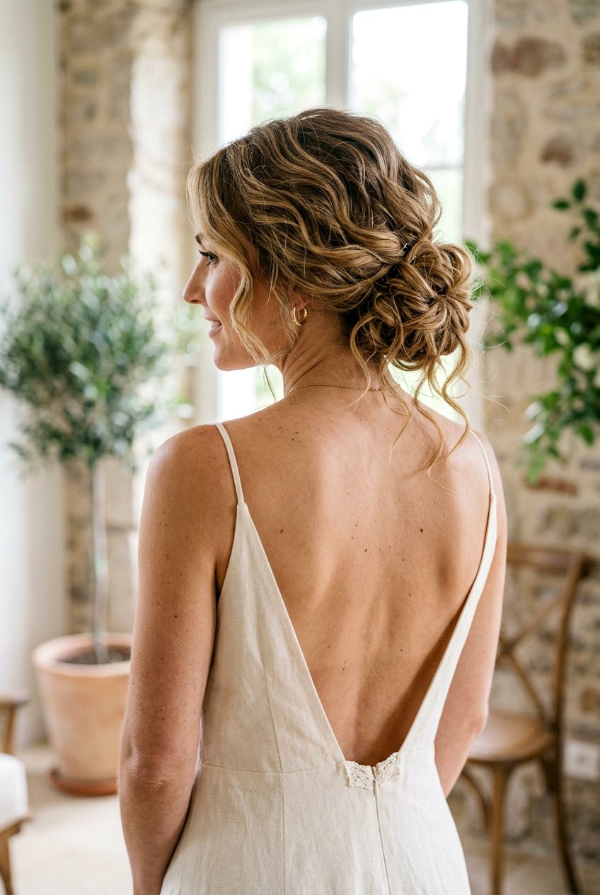 Messy Textured Low Bun - 20 low bun wedding guest hairstyle - 20 low bun wedding guest hairstyle