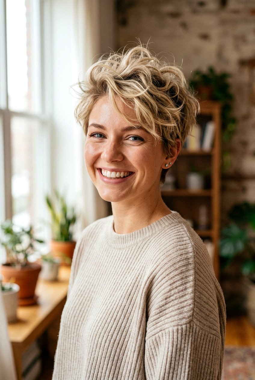 Messy Textured Pixie - 20 textured pixie haircut - 20 textured pixie haircut