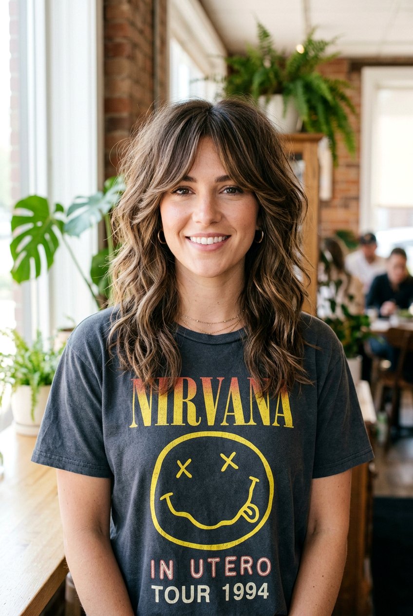 Messy Textured Shag - 20 concert hairstyle for shoulder length hair - 20 concert hairstyle for shoulder length hair