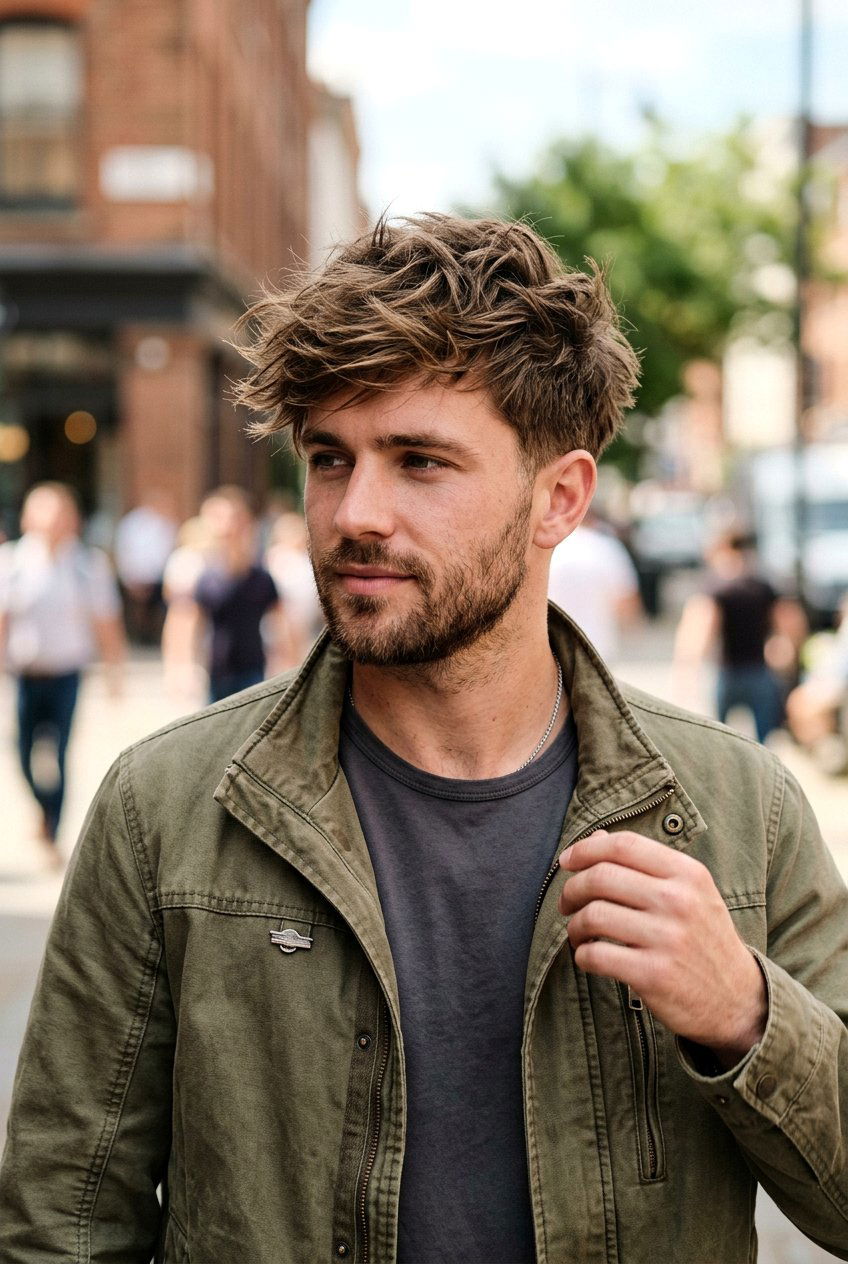 Messy Textured Top Haircut For Long Face - 20 men haircut ideas for long face - 20 men haircut ideas for long face