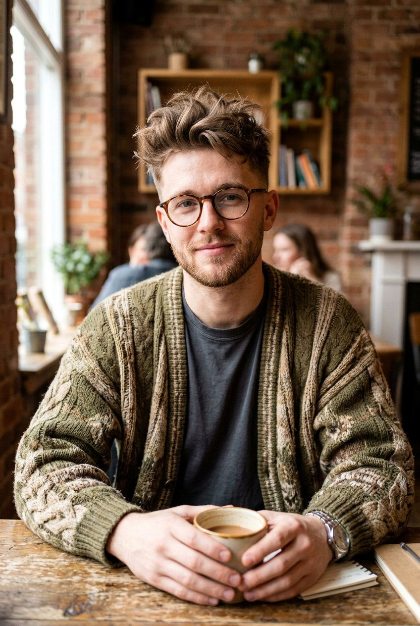 Messy Textured Top - 20 men haircut with glasses mature style - 20 men haircut with glasses mature style